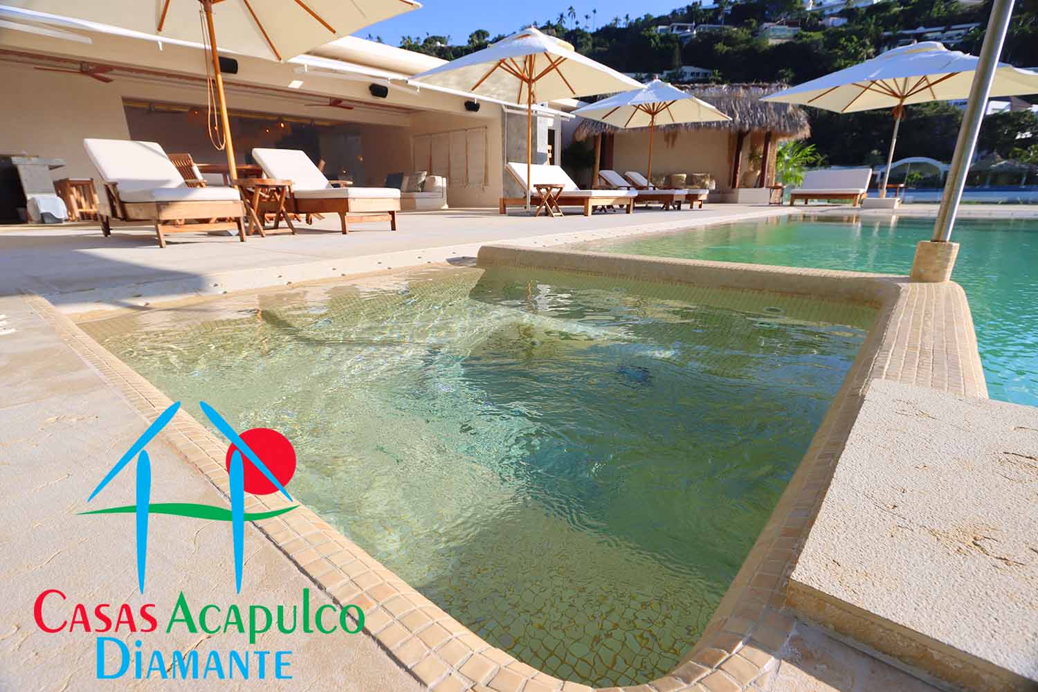 Tres Vistas - Terraza con alberca y palapa 9